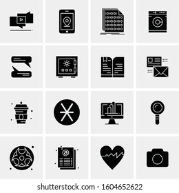 16 Universal Business Icons Vector. Creative Icon Illustration to use in web and Mobile Related project.