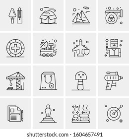 16 Universal Business Icons Vector. Creative Icon Illustration to use in web and Mobile Related project.