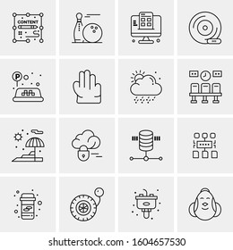 16 Universal Business Icons Vector. Creative Icon Illustration to use in web and Mobile Related project.