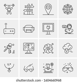 16 Universal Business Icons Vector. Creative Icon Illustration to use in web and Mobile Related project.