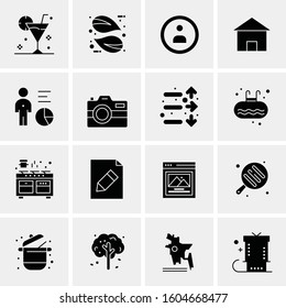 16 Universal Business Icons Vector. Creative Icon Illustration to use in web and Mobile Related project.