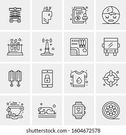 16 Universal Business Icons Vector. Creative Icon Illustration to use in web and Mobile Related project.