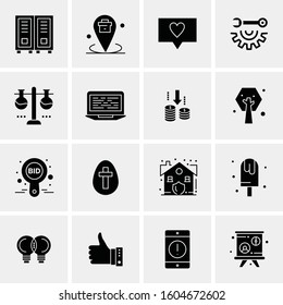 16 Universal Business Icons Vector. Creative Icon Illustration to use in web and Mobile Related project.