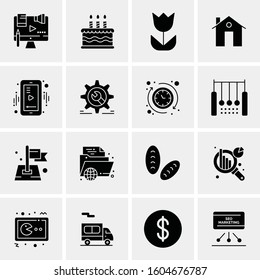 16 Universal Business Icons Vector. Creative Icon Illustration to use in web and Mobile Related project.