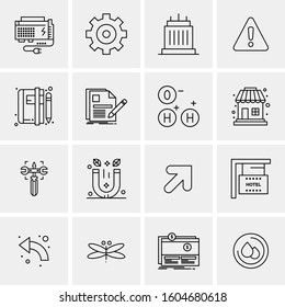 16 Universal Business Icons Vector. Creative Icon Illustration to use in web and Mobile Related project.