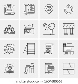 16 Universal Business Icons Vector. Creative Icon Illustration to use in web and Mobile Related project.