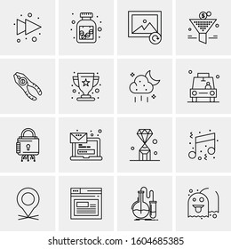 16 Universal Business Icons Vector. Creative Icon Illustration to use in web and Mobile Related project.