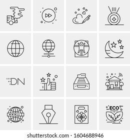 16 Universal Business Icons Vector. Creative Icon Illustration to use in web and Mobile Related project.