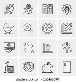16 Universal Business Icons Vector. Creative Icon Illustration to use in web and Mobile Related project.
