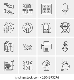 16 Universal Business Icons Vector. Creative Icon Illustration to use in web and Mobile Related project.