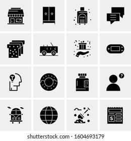 16 Universal Business Icons Vector. Creative Icon Illustration to use in web and Mobile Related project.