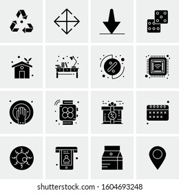 16 Universal Business Icons Vector. Creative Icon Illustration to use in web and Mobile Related project.