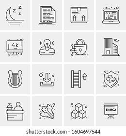 16 Universal Business Icons Vector. Creative Icon Illustration to use in web and Mobile Related project.