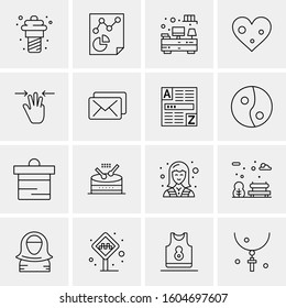 16 Universal Business Icons Vector. Creative Icon Illustration to use in web and Mobile Related project.