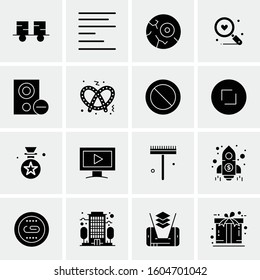 16 Universal Business Icons Vector. Creative Icon Illustration to use in web and Mobile Related project.