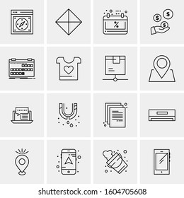 16 Universal Business Icons Vector. Creative Icon Illustration to use in web and Mobile Related project.