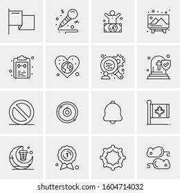 16 Universal Business Icons Vector. Creative Icon Illustration to use in web and Mobile Related project.