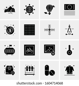 16 Universal Business Icons Vector. Creative Icon Illustration to use in web and Mobile Related project.