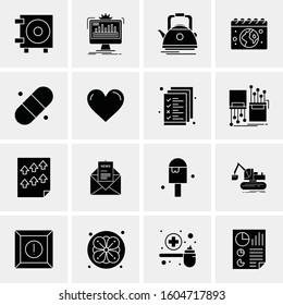 16 Universal Business Icons Vector. Creative Icon Illustration to use in web and Mobile Related project.