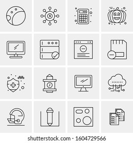 16 Universal Business Icons Vector. Creative Icon Illustration to use in web and Mobile Related project.