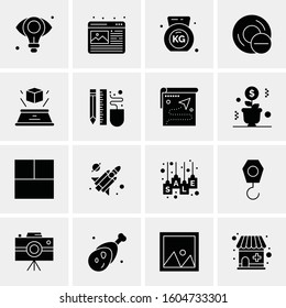 16 Universal Business Icons Vector. Creative Icon Illustration to use in web and Mobile Related project.