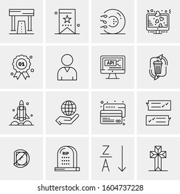 16 Universal Business Icons Vector. Creative Icon Illustration to use in web and Mobile Related project.