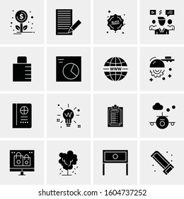 16 Universal Business Icons Vector. Creative Icon Illustration to use in web and Mobile Related project.