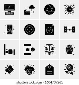 16 Universal Business Icons Vector. Creative Icon Illustration to use in web and Mobile Related project.