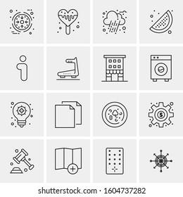 16 Universal Business Icons Vector. Creative Icon Illustration to use in web and Mobile Related project.