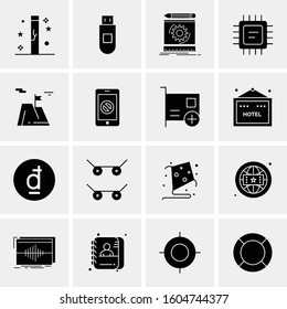 16 Universal Business Icons Vector. Creative Icon Illustration to use in web and Mobile Related project.