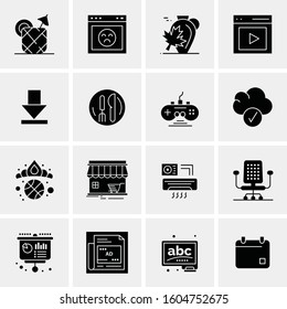 16 Universal Business Icons Vector. Creative Icon Illustration to use in web and Mobile Related project.