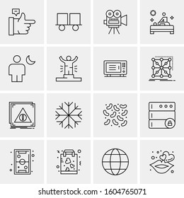 16 Universal Business Icons Vector. Creative Icon Illustration to use in web and Mobile Related project.
