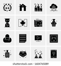 16 Universal Business Icons Vector. Creative Icon Illustration to use in web and Mobile Related project.
