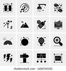 16 Universal Business Icons Vector. Creative Icon Illustration to use in web and Mobile Related project.