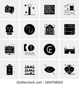 16 Universal Business Icons Vector. Creative Icon Illustration to use in web and Mobile Related project.