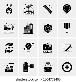 16 Universal Business Icons Vector. Creative Icon Illustration to use in web and Mobile Related project.