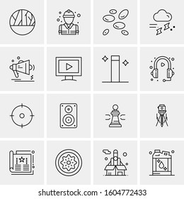 16 Universal Business Icons Vector. Creative Icon Illustration to use in web and Mobile Related project.