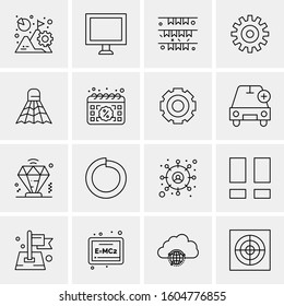 16 Universal Business Icons Vector. Creative Icon Illustration to use in web and Mobile Related project.