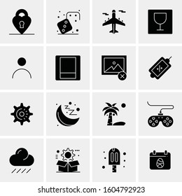 16 Universal Business Icons Vector. Creative Icon Illustration to use in web and Mobile Related project.