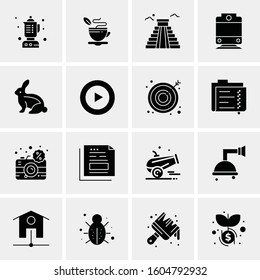 16 Universal Business Icons Vector. Creative Icon Illustration to use in web and Mobile Related project.