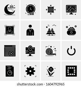 16 Universal Business Icons Vector. Creative Icon Illustration to use in web and Mobile Related project.