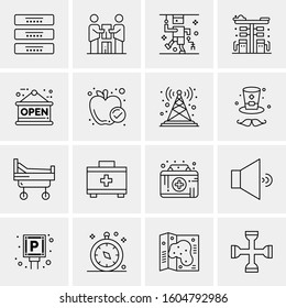 16 Universal Business Icons Vector. Creative Icon Illustration to use in web and Mobile Related project.
