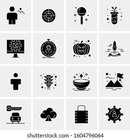 16 Universal Business Icons Vector. Creative Icon Illustration to use in web and Mobile Related project.