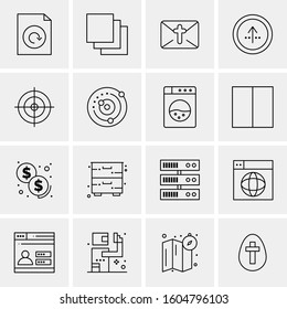 16 Universal Business Icons Vector. Creative Icon Illustration to use in web and Mobile Related project.