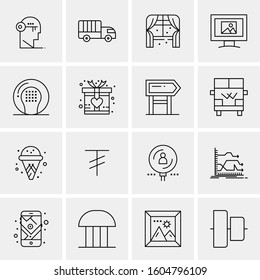 16 Universal Business Icons Vector. Creative Icon Illustration to use in web and Mobile Related project.