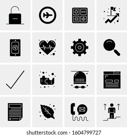 16 Universal Business Icons Vector. Creative Icon Illustration to use in web and Mobile Related project.