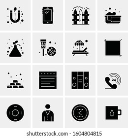 16 Universal Business Icons Vector. Creative Icon Illustration to use in web and Mobile Related project.