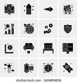 16 Universal Business Icons Vector. Creative Icon Illustration to use in web and Mobile Related project.