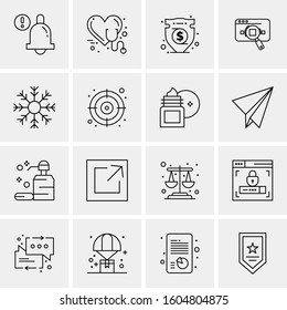 16 Universal Business Icons Vector. Creative Icon Illustration to use in web and Mobile Related project.