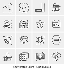 16 Universal Business Icons Vector. Creative Icon Illustration to use in web and Mobile Related project.